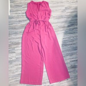 EUC ANN TAYLOR Lined Wide Leg Jumpsuit 12